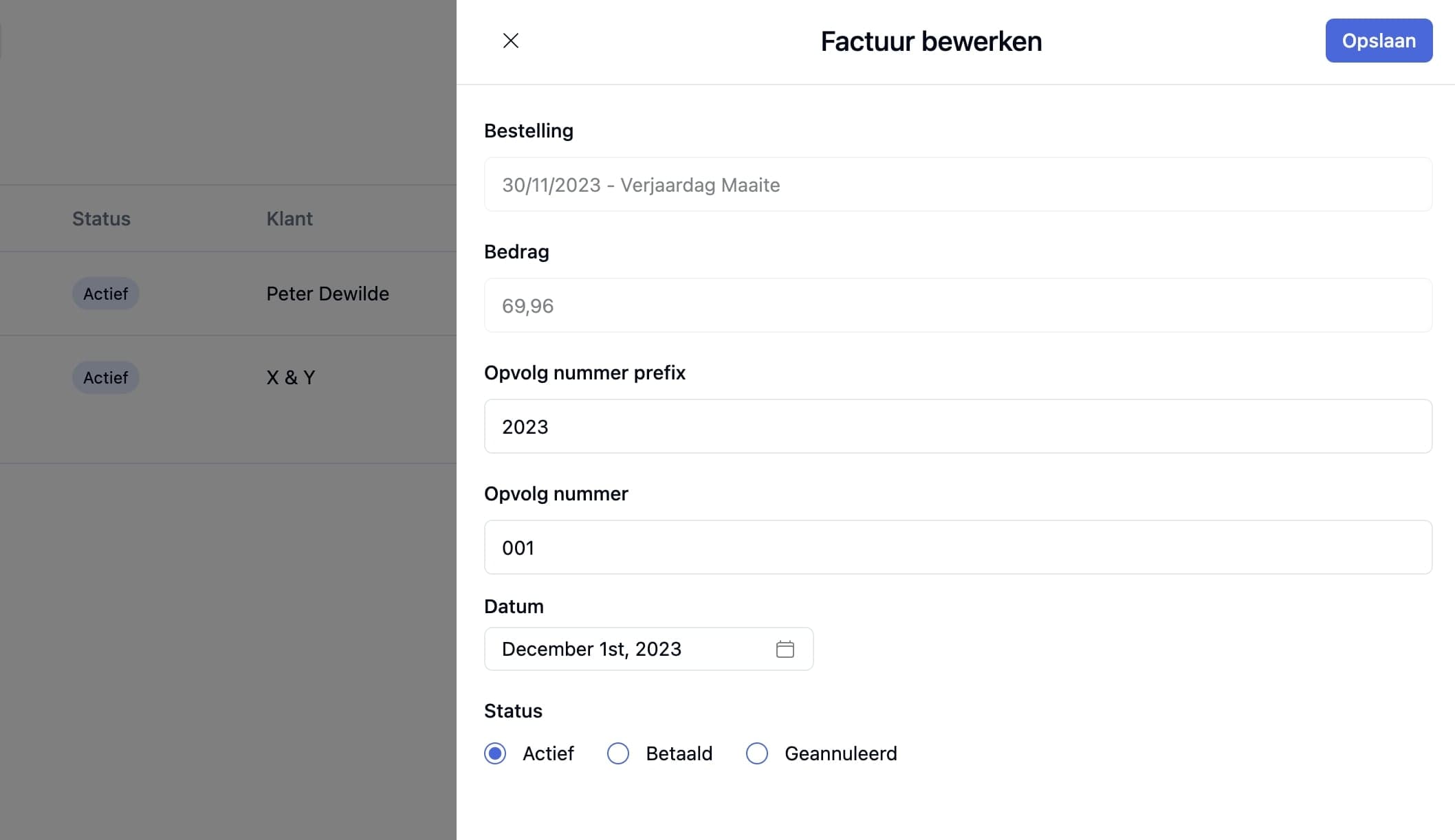Efficiënt beheer van bestellingen/facturen